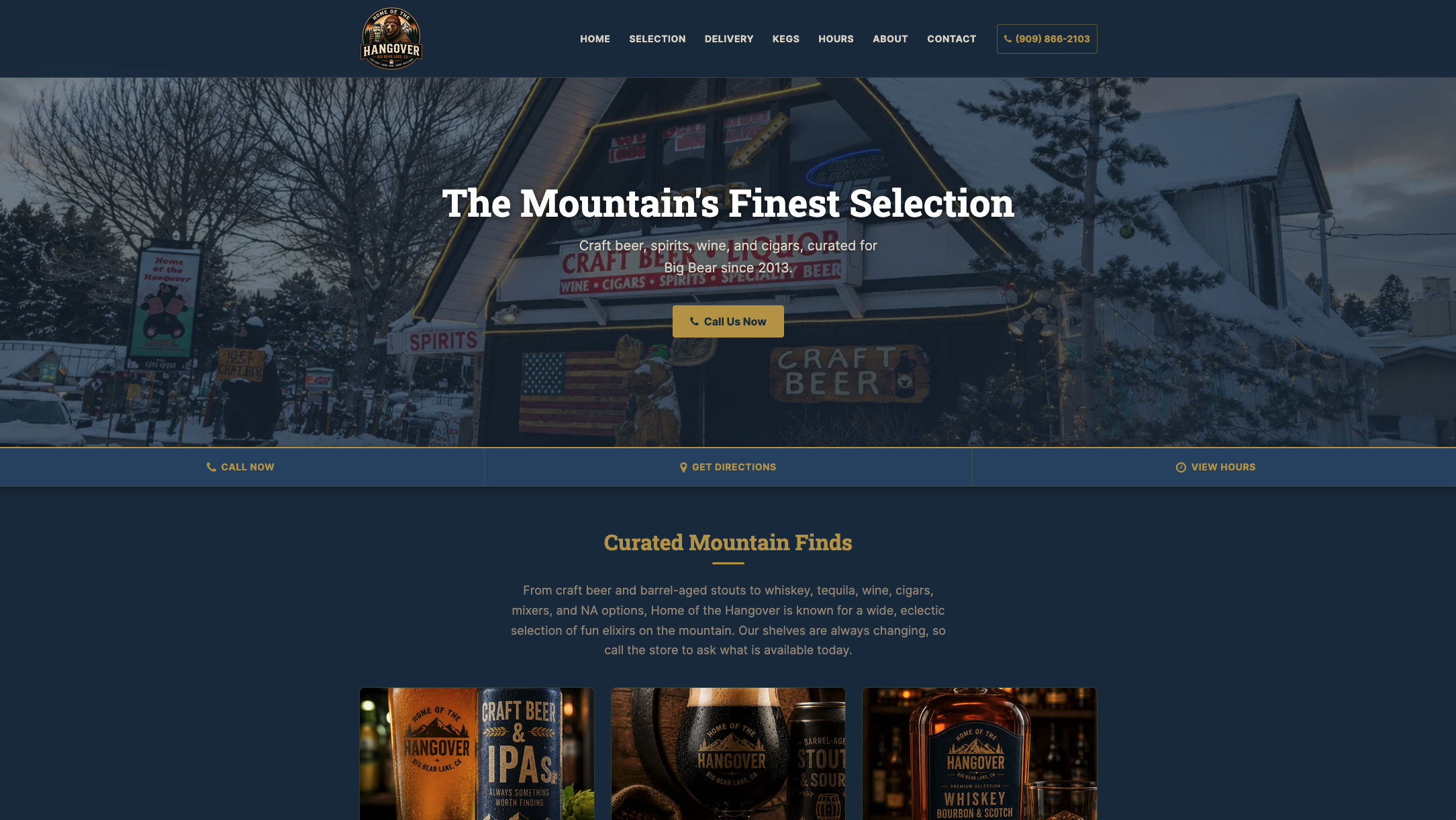 Home of the Hangover rebuilt website homepage