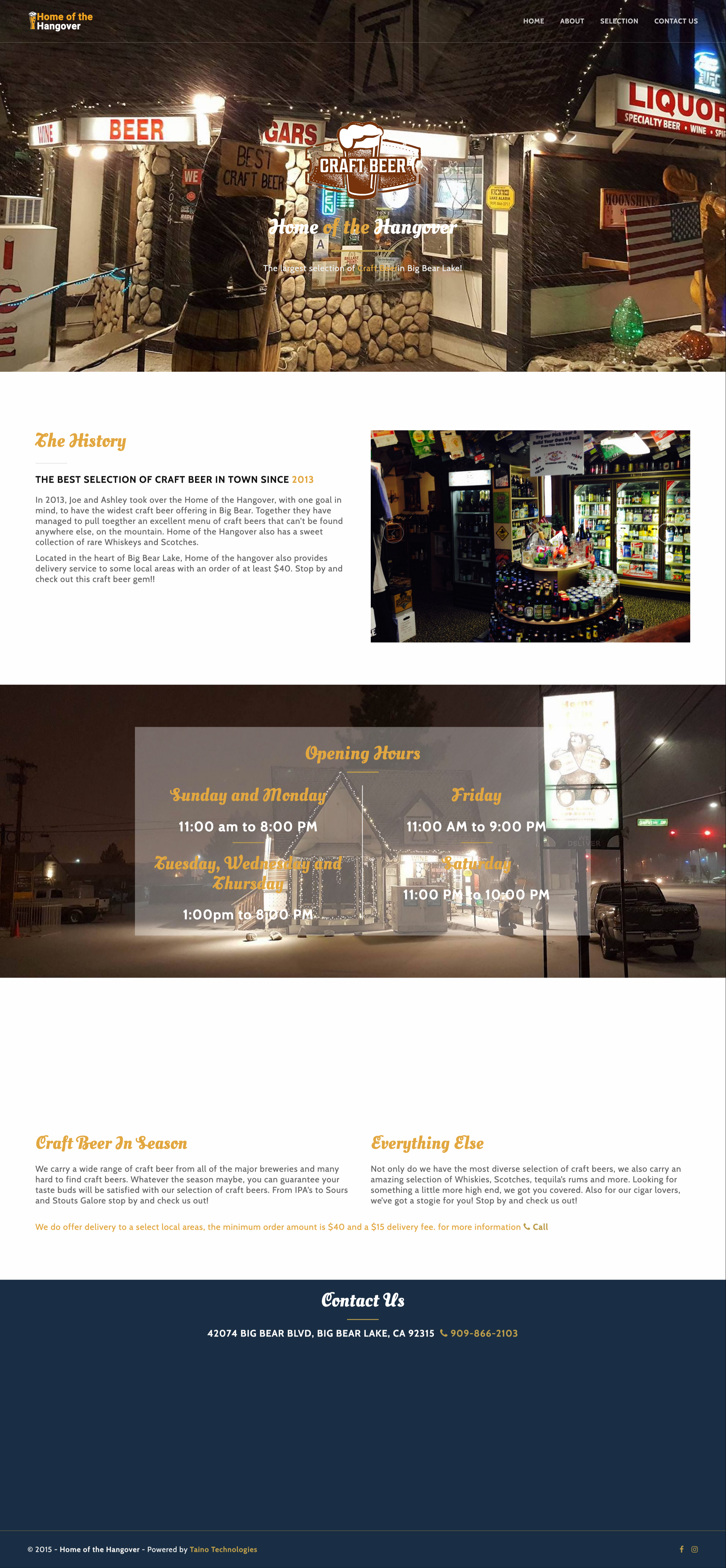 Previous Home of the Hangover website